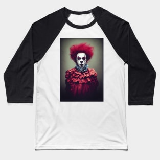 A Creepy, Scary Clown Baseball T-Shirt